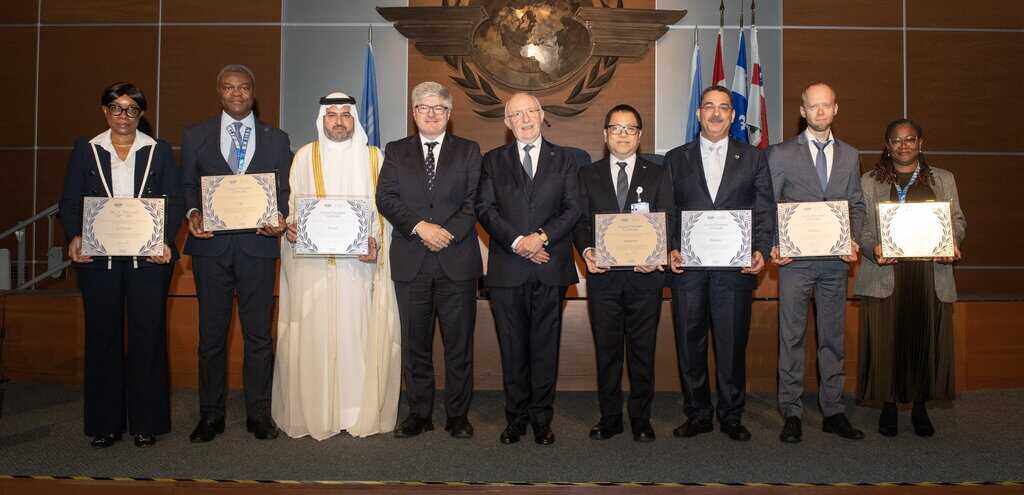 picture showing aviation safety winners from different african and asian countries
